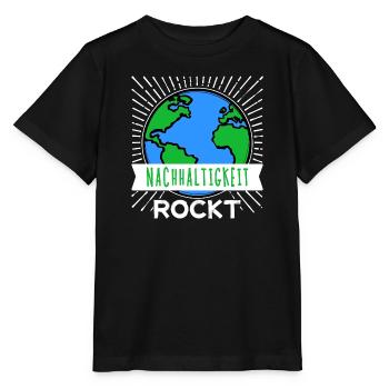Umwelt Mutter Erde Nachhaltigkeit Umweltschützer - Stanley/Stella Kinder T-Shirt MINI CREATOR  - Schwarz - Vorne - Mikhail (115cm)