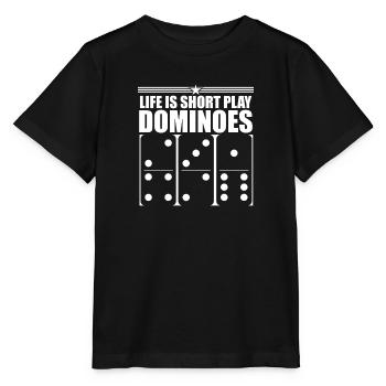 Domino Spiel Design - Stanley/Stella Kinder T-Shirt MINI CREATOR  - Schwarz - Vorne - Mikhail (115cm)