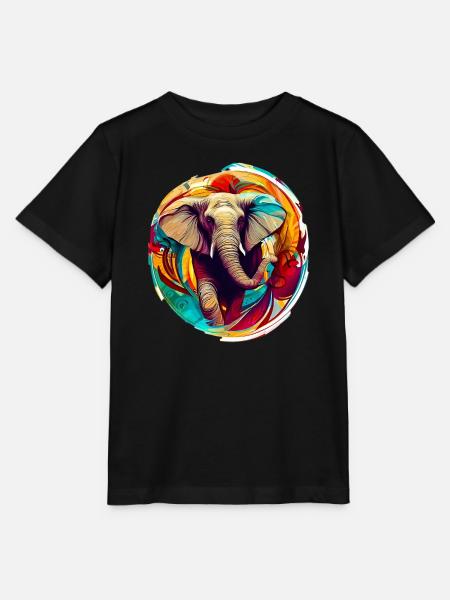Elefant - Stanley/Stella Kinder T-Shirt MINI CREATOR  - Schwarz
