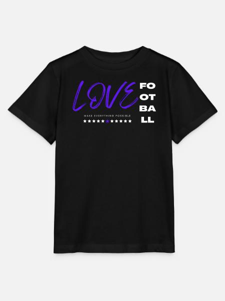 Ich liebe Fußball blau - Stanley/Stella Kinder T-Shirt MINI CREATOR - Schwarz