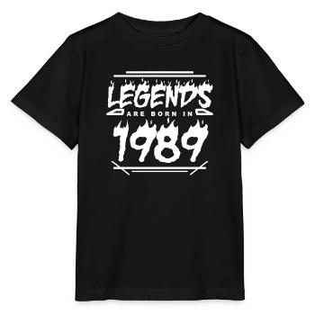 1989 - Jahrgang 1989 - Baujahr 1989 - Stanley/Stella Kinder T-Shirt MINI CREATOR  - Schwarz - Vorne - Mikhail (115cm)