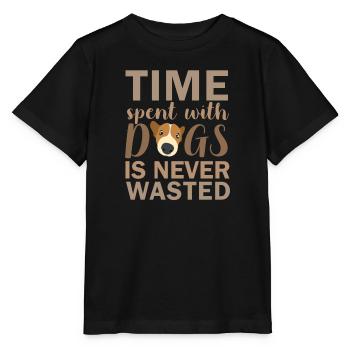Temps passé avec les chiens - T-shirt bio MINI CREATOR Stanley/Stella Enfant - noir - Devant - Mikhail (115cm)