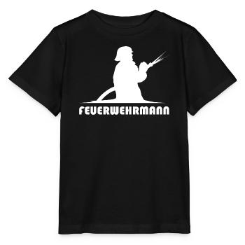 feuerwehrmann schlauch icon Feuerwehr Symbol Logo - Stanley/Stella Kinder T-Shirt MINI CREATOR  - Schwarz - Vorne - Mikhail (115cm)