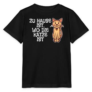 Haustiere Katze Statement Kuscheltier Tiere - Stanley/Stella Kinder T-Shirt MINI CREATOR  - Schwarz - Vorne - Mikhail (115cm)