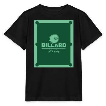 Billards Symbole de table de billard 8-ball Graphic Club - T-shirt bio MINI CREATOR Stanley/Stella Enfant - noir - Devant - Mikhail (115cm)