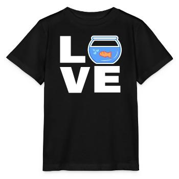 Haustiere Goldfisch Spruch Kuscheltier Aquarium - Stanley/Stella Kinder T-Shirt MINI CREATOR  - Schwarz - Vorne - Mikhail (115cm)
