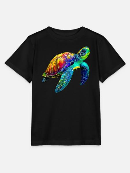 Meeresschildkröte - Stanley/Stella Kinder T-Shirt MINI CREATOR  - Schwarz
