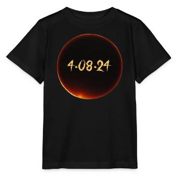 Eclipse de Soleil 2024 - T-shirt bio MINI CREATOR Stanley/Stella Enfant - noir - Devant - Mikhail (115cm)