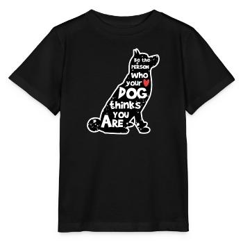 Déclaration d’animal en peluche Animaux de compagnie Chien Animal de compagnie Cœur - T-shirt bio MINI CREATOR Stanley/Stella Enfant - noir - Devant - Mikhail (115cm)