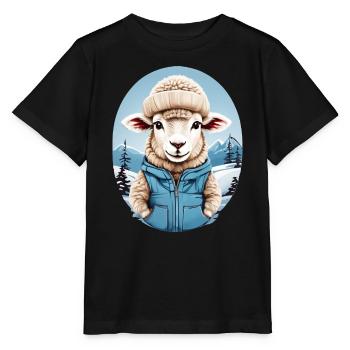 Süßes Schaf - Stanley/Stella Kinder T-Shirt MINI CREATOR  - Schwarz - Vorne - Mikhail (115cm)