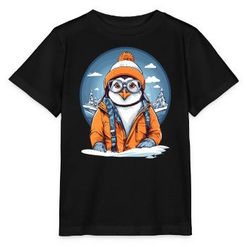 Süßer Pinguin - Stanley/Stella Kinder T-Shirt MINI CREATOR  - Schwarz - Vorne - Mikhail (115cm)