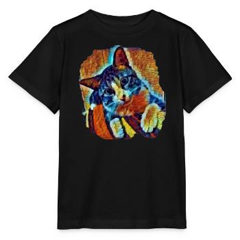Lukas - Stanley/Stella Kinder T-Shirt MINI CREATOR  - Schwarz - Vorne - Mikhail (115cm)