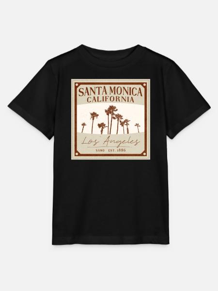 Santa Monica Retro Palmen - Stanley/Stella Kinder T-Shirt MINI CREATOR - Schwarz