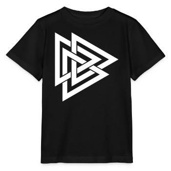 Geometric Braid Line - Stanley/Stella MINI CREATOR Kids’ T-Shirt - black - Front - Mikhail (115cm)