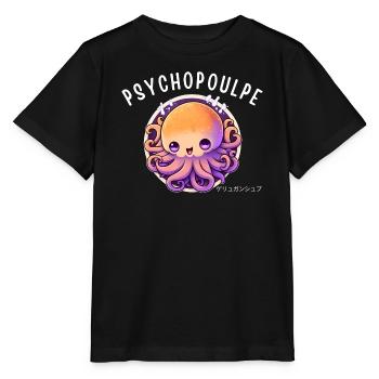 Psyche Pieuvre Arcenciel - T-shirt bio MINI CREATOR Stanley/Stella Enfant - noir - Devant - Mikhail (115cm)