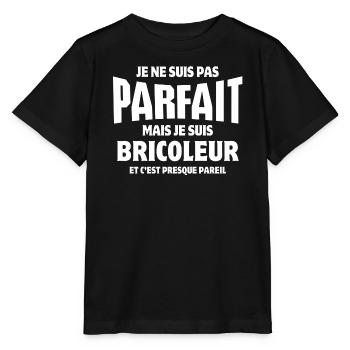 bricoleur, bricolage, bricoler - T-shirt bio MINI CREATOR Stanley/Stella Enfant - noir - Devant - Mikhail (115cm)
