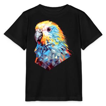 Budgie Polygon Bird Budgies - Stanley/Stella MINI CREATOR Kids’ T-Shirt - black - Front - Mikhail (115cm)