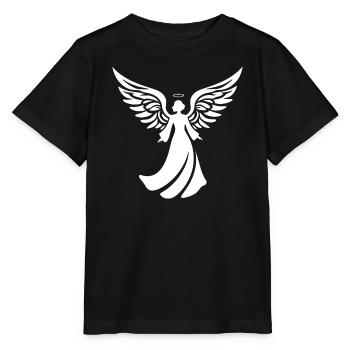 engel silhouette weihnachten heiligenschein - Stanley/Stella Kinder T-Shirt MINI CREATOR  - Schwarz - Vorne - Mikhail (115cm)