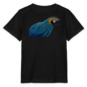 Papageien Vogel T-shirt Geschenk - Stanley/Stella Kinder T-Shirt MINI CREATOR  - Schwarz - Vorne - Mikhail (115cm)
