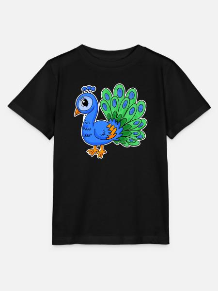 Pfau - Stanley/Stella Kinder T-Shirt MINI CREATOR - Schwarz
