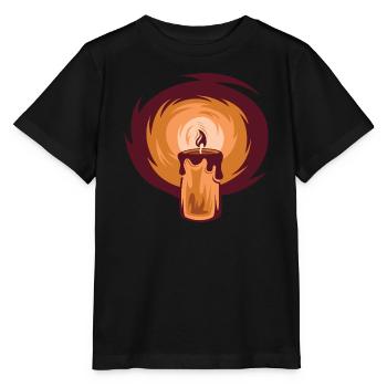 Kerze Scheinen Illustration Symbol Grafik Licht - Stanley/Stella Kinder T-Shirt MINI CREATOR  - Schwarz - Vorne - Mikhail (115cm)