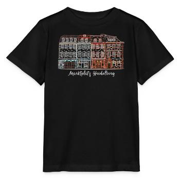 Heidelberg Marktplatz, Süddeutschland Handzeichnun - Stanley/Stella Kinder T-Shirt MINI CREATOR  - Schwarz - Vorne - Mikhail (115cm)