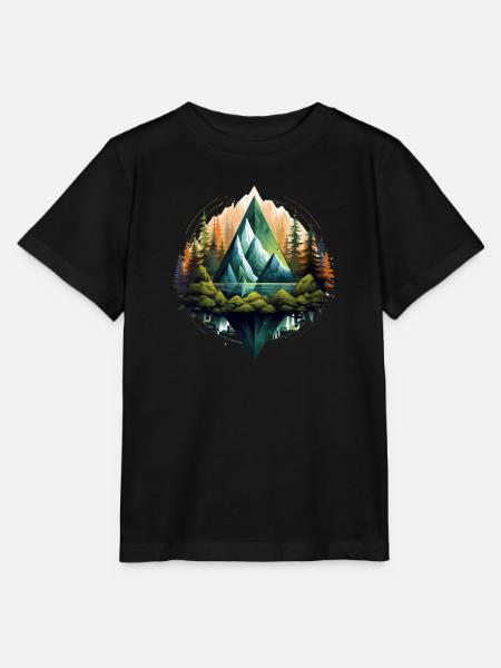 Alpengebirge im Prisma - Stanley/Stella Kinder T-Shirt MINI CREATOR  - Schwarz