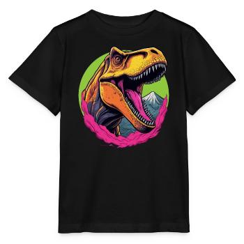 Tyrannosaurus Rex - Stanley/Stella Kinder T-Shirt MINI CREATOR  - Schwarz - Vorne - Mikhail (115cm)