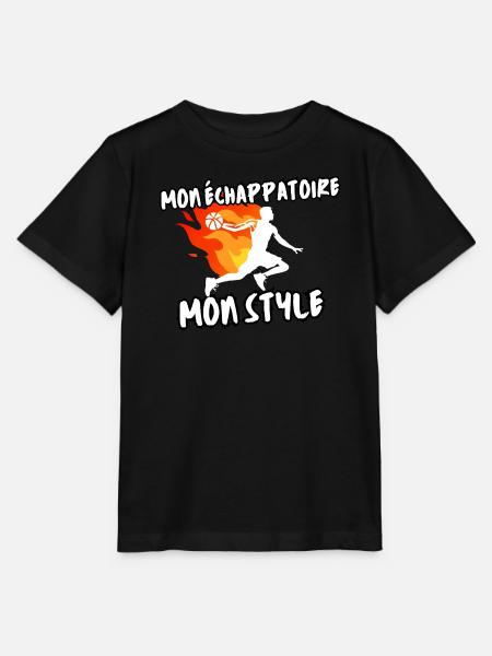 Basketball-Flucht in Flammen - Stanley/Stella Kinder T-Shirt MINI CREATOR  - Schwarz