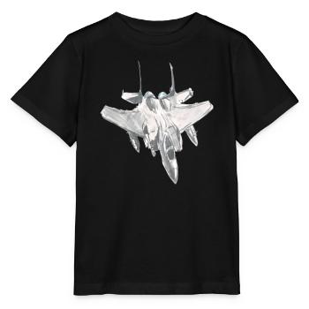 F15 Fighter Jet Pilot Aviation Shirt Gift Idea - Stanley/Stella MINI CREATOR Kids’ T-Shirt - black - Front - Mikhail (115cm)
