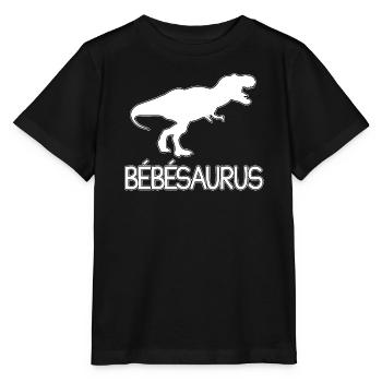 Dessin Bébé Saurus pour Cours d'Histoire - T-shirt bio MINI CREATOR Stanley/Stella Enfant - noir - Devant - Mikhail (115cm)