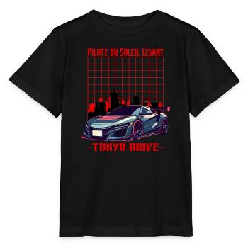 Tokyo Drive Soleil Levant - T-shirt bio MINI CREATOR Stanley/Stella Enfant - noir - Devant - Mikhail (115cm)