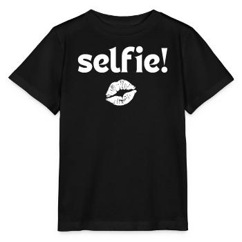 selfie, mobile, phone - Stanley/Stella MINI CREATOR Kids’ T-Shirt - black - Front - Mikhail (115cm)
