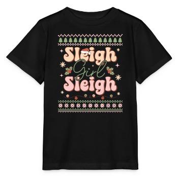 Ugly Christmas Sweater - Stanley/Stella MINI CREATOR Kids’ T-Shirt - black - Front - Mikhail (115cm)