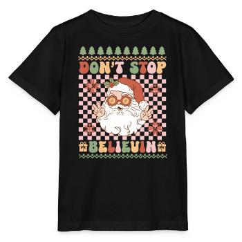 Ugly Christmas Sweater - Stanley/Stella MINI CREATOR Kids’ T-Shirt - black - Front - Mikhail (115cm)