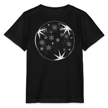 wunderschöne Sterne und Schnee für Weihnachten - Stanley/Stella Kinder T-Shirt MINI CREATOR  - Schwarz - Vorne - Mikhail (115cm)