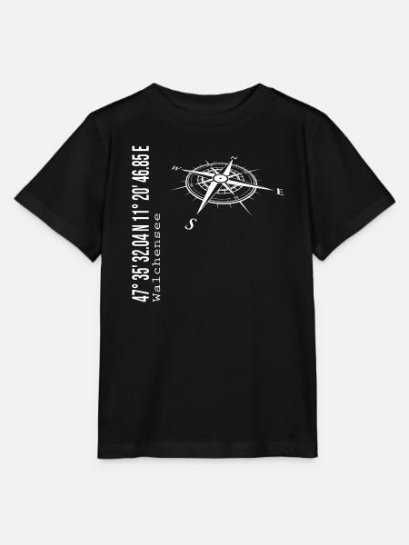 Koordinaten Walchensee - Stanley/Stella Kinder T-Shirt MINI CREATOR - Schwarz