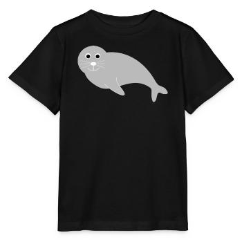 Seals, seals, seals, seals animals - Stanley/Stella MINI CREATOR Kids’ T-Shirt - black - Front - Mikhail (115cm)