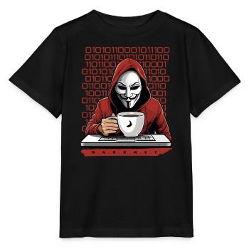 Anonymous Hacker - Stanley/Stella Kinder T-Shirt MINI CREATOR  - Schwarz - Vorne - Mikhail (115cm)
