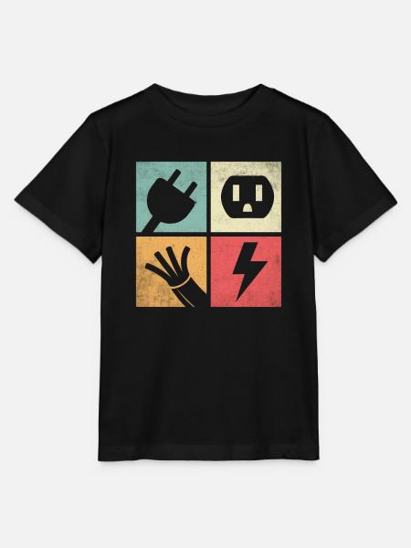Steckverbinder & Pastellblitze - Stanley/Stella Kinder T-Shirt MINI CREATOR - Schwarz
