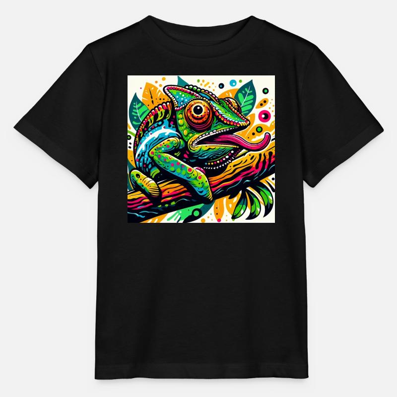 Caméléon - T-shirt bio MINI CREATOR Stanley/Stella Enfant - noir