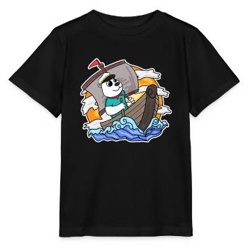 Kapitän Seemann Bär - Stanley/Stella Kinder T-Shirt MINI CREATOR  - Schwarz - Vorne - Mikhail (115cm)