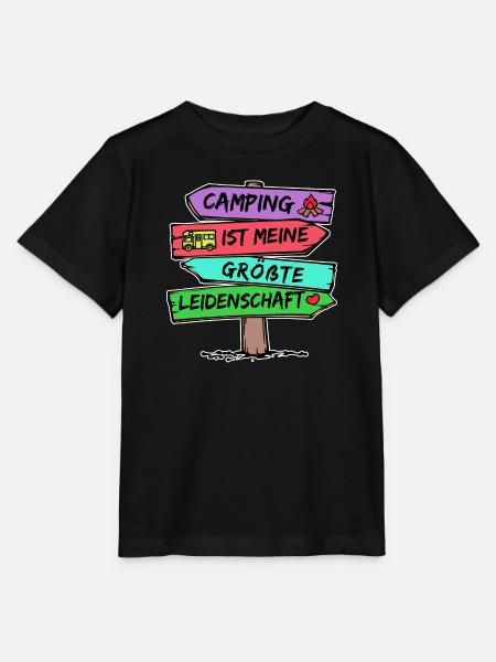 Camping Statement Wanderlust Wanderer Herz Camper - Stanley/Stella Kinder T-Shirt MINI CREATOR  - Schwarz
