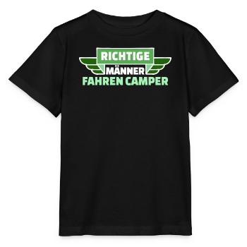 Camping Wanderer Camper Wanderlust Statement - Stanley/Stella Kinder T-Shirt MINI CREATOR  - Schwarz - Vorne - Mikhail (115cm)