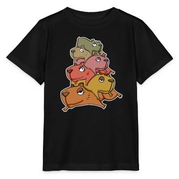 Capybara Tas de Capybara - T-shirt bio MINI CREATOR Stanley/Stella Enfant - noir - Devant - Mikhail (115cm)