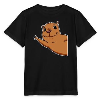 Capybara Wasserschwein - T-shirt bio MINI CREATOR Stanley/Stella Enfant - noir - Devant - Mikhail (115cm)
