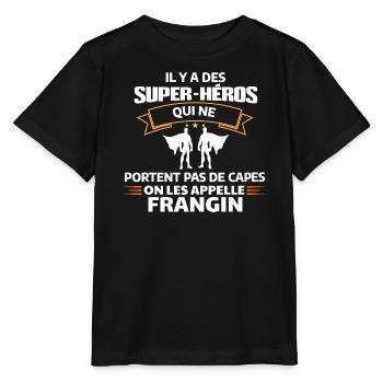 Super-Héros Sans Capes - T-shirt bio MINI CREATOR Stanley/Stella Enfant - noir - Devant - Mikhail (115cm)