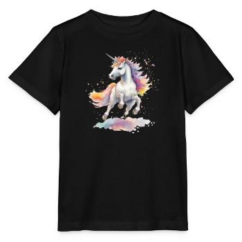 tanzendes Einhorn - Stanley/Stella Kinder T-Shirt MINI CREATOR  - Schwarz - Vorne - Mikhail (115cm)