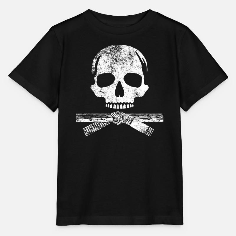 Crâne d’art martial - T-shirt bio MINI CREATOR Stanley/Stella Enfant - noir