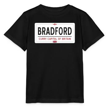 Panneau de la ville de Bradford - T-shirt bio MINI CREATOR Stanley/Stella Enfant - noir - Devant - Mikhail (115cm)